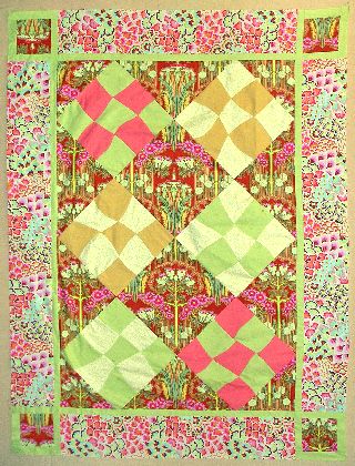 A quilt project, 'Garden Path,' by Joy-Lily. Click to enlarge.