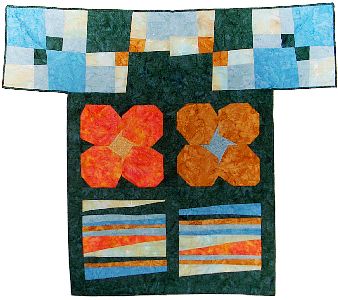 A quilt project, 'Happycoat,' by Joy-Lily.