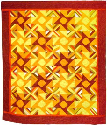 A quilt project, 'Heatwave,' by Joy-Lily.