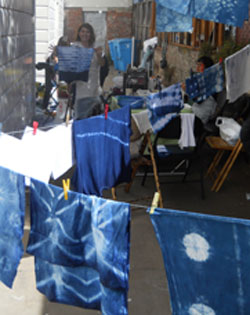 Indigo clothesline