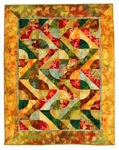 Quilt by Joy-Lily titled: Lattice Leaves. Click to enlarge.