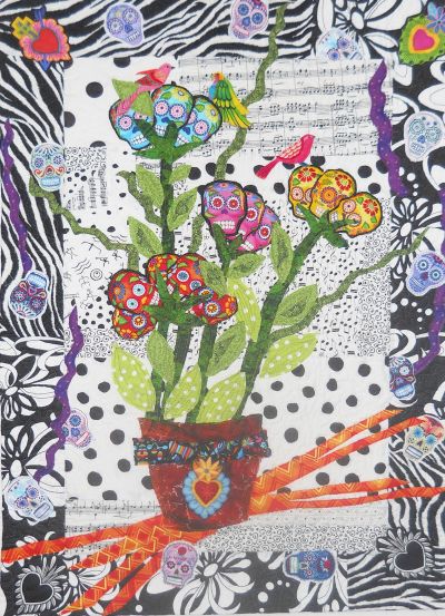 Quilt by Joy-Lily titled:I Want to Come Back as a Potted Plant     . Click to enlarge.