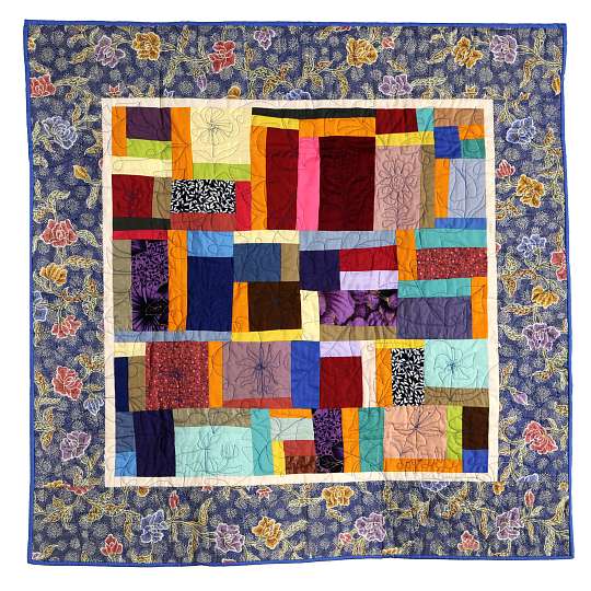 Quilt by Joy-Lily called 'Bali Market Square.' Click to enlarge.