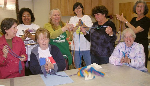 Class making felt purses