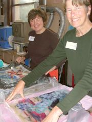 Class making felt art